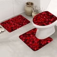 thumbnail image 6 of Bathroom Rugs Sets, Hwkond Valentine's Day Foam Bath Mat Set Bathroom Carpet 3-piece Toilet Mat Set Soft Comfortable Water-Absorbent Non-Slip Bath Rugs,red,19.7x31.5in, 6 of 8