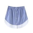 thumbnail image 3 of IROINNID Short Comfort Waist Skirt For Women Layered Tiered Sheer Stripe Extender Half Slip Plus Size Skirt Solid Color Skirt, 3 of 9