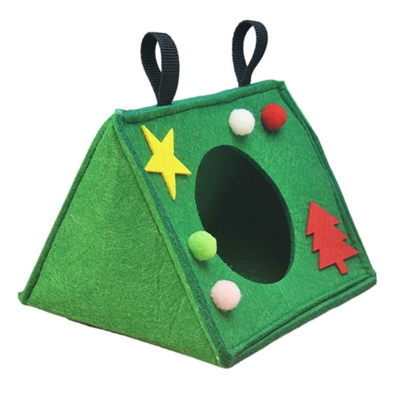 Small Pet Bed Hideouts Toy Hamster and Gerbil Hideaway Christmas Toy for Rodents Sleep Hammock Swing