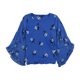 thumbnail image 2 of Blusa Alfani con mangas con volantes para mujer azul pequeña, 2 of 2