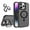 Black, variant on Dteck Case for iPhone 13,Magnetic Mag-Safe Matte PC Case with Camera Lens Protector Shockproof Rubber Metal Camera Protection Kickstand Cover,Black