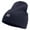 Navy, variant on Moon Child Embroidered 8 inch Acrylic Short Blank Beanie - Charcoal OSFM