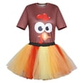 thumbnail image 2 of Disfraz de pavo para cosplay del Día de Acción de Gracias, vestido de burbuja naranja, vestidos de tutú para niñas, ropa de cosplay, lindos disfraces festivos, 2 of 4