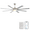 Nickel#8, variant on Tower Fan 52 Inch Reversible Ceiling Fan Dimmable Light with Remote 6 Speed Silent DC Motor Memory Function,Box Fan