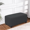 thumbnail image 2 of Red,M Ottoman Slipcover Velvet Footstool Cover Large Footrest Pouffe Protector Covers, Removable Washable Pouffe Cover Footrest Stool Protector for Living Room Bedroom, 2 of 5