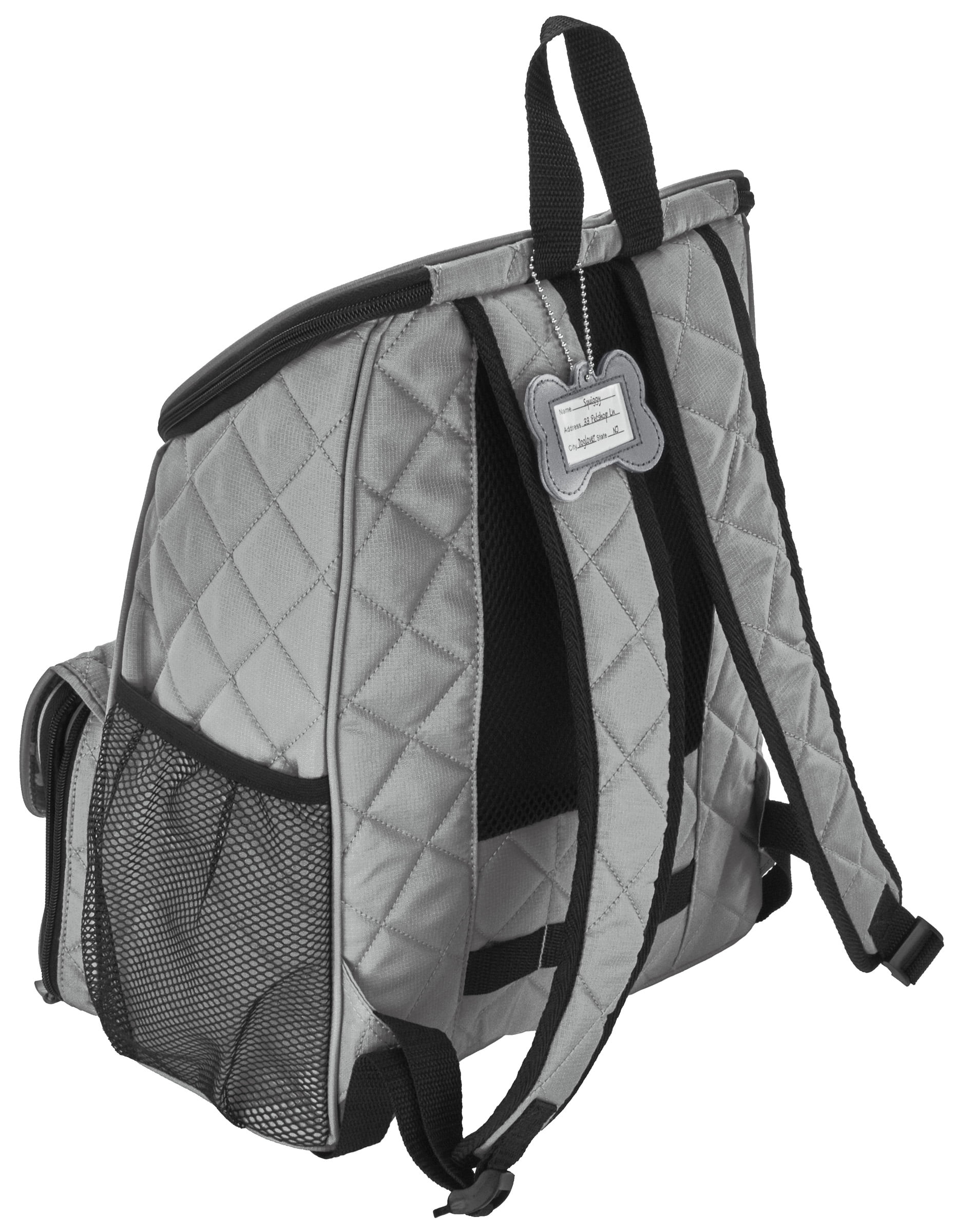 Mobile Dog Gear Weekender Backpack with Food Carriers and Bowls, Gray, 10 lb Limit