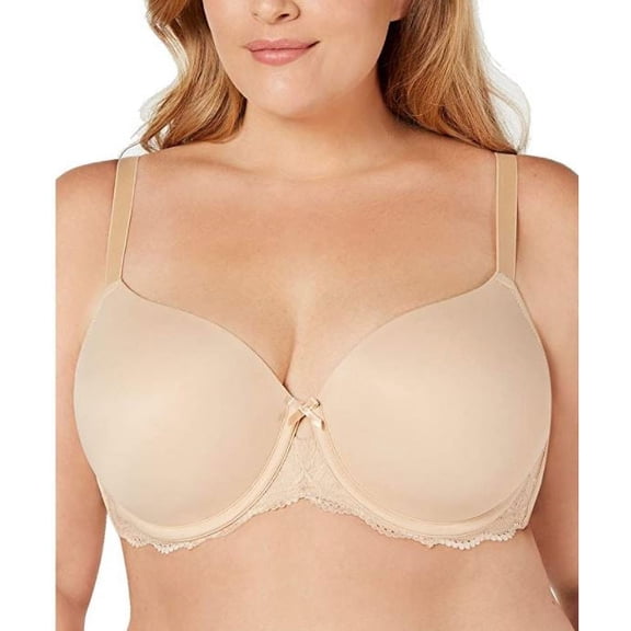 INC International Concepts Plus Size Lace-Trim Balconette Bra (Frappe, 42C)