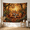 A, variant on XaaKee Tapestry Wall Hanging, Sun-dappled Fox Pair Woodland Wildlife Autumn Flora, High-Quality Polyester Tapestry For Bedroom, 60x40Inch