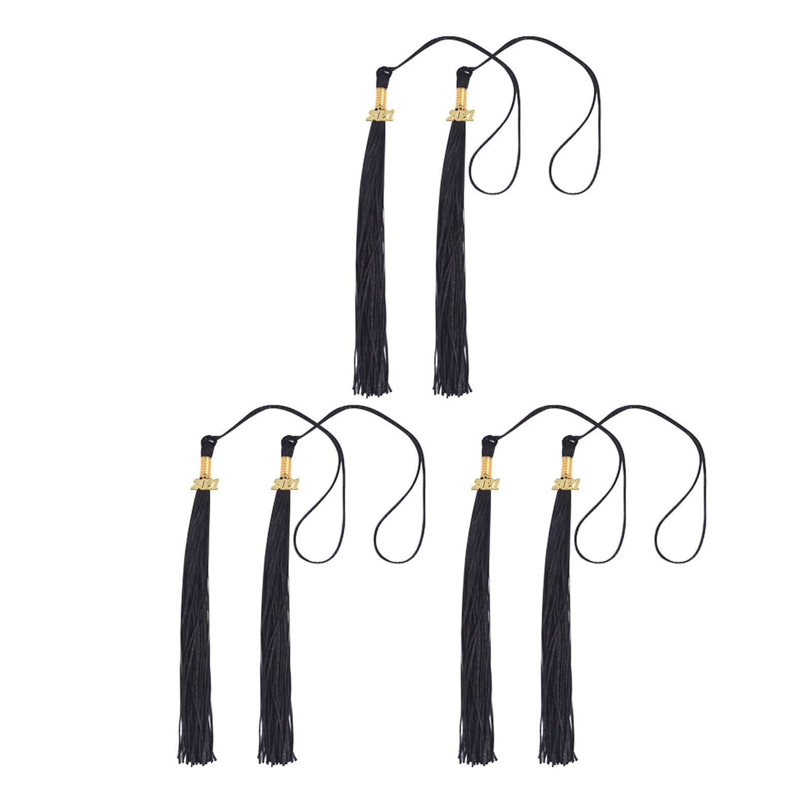 Fonwoon Academic Grade Graduation Tassels with 2021 Gold Pendants