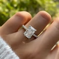 thumbnail image 2 of Diiro Radiant Cut Moissanite Diamond Engagement Ring, Vermeil Yellow Gold Solitaire Ring, Wedding Promise Jewelry, Ring for Her, 2 of 6