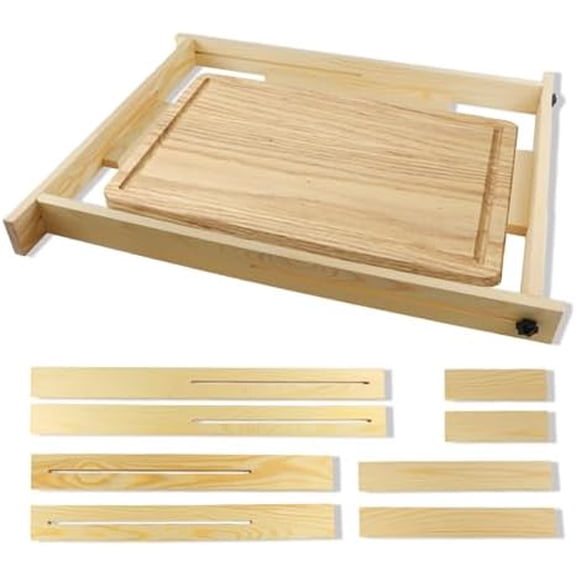 Juice Groove Router Jig – Adjustable Wooden Router Guide with 8 Spacers,Router Jigs Fits Cutting Boards Up to 22 x 29 in,Perfect for Square Recess Cuts Accessories$$Tools & Hardware Other