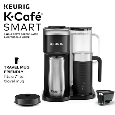 Keurig - K-Cafe SMART Single-Serve Coffee Maker and Latte Machine with WiFi Compatibility - Black