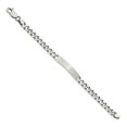 thumbnail image 4 of Auriga Fine Jewelry 925 Sterling Silver Engraveable Antiqued Curb Link Id Bracelet 7inch for Women, 4 of 5