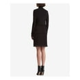 thumbnail image 2 of DKNY $149 Womens New 1497 Black Turtle Neck Long Sleeve A-Line Dress L B+B, 2 of 2