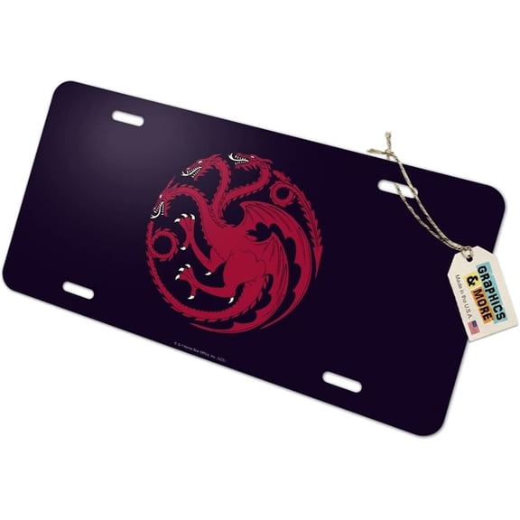 GRAPHICS & MORE Game of Thrones Targaryen Sigil Novelty Metal Vanity Tag License Plate