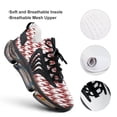 thumbnail image 4 of Aesthetic Brown Red And White Ripple Walking Shoes for Men Woman Lightweight Tennis Fashion Elastic Sports Shoes Cushion Basketball Shoes, 4 of 7