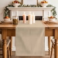 thumbnail image 2 of Table Runner 48 Inches Long for Kitchen Dining, Khaki Solid Color Dresser Scarf Farmhouse, Dining Table Decorations for Wedding/Parties, Aesthetics Contemporary Luxury 13 x 48 In, 2 of 8