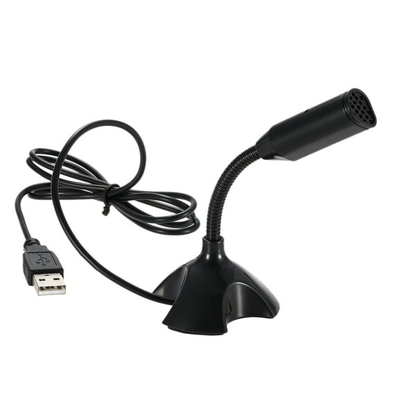 USB Desktop Microphone 360° Adjustable Microphone Support Voice Chatting Recording Mic for PC with a USB Port