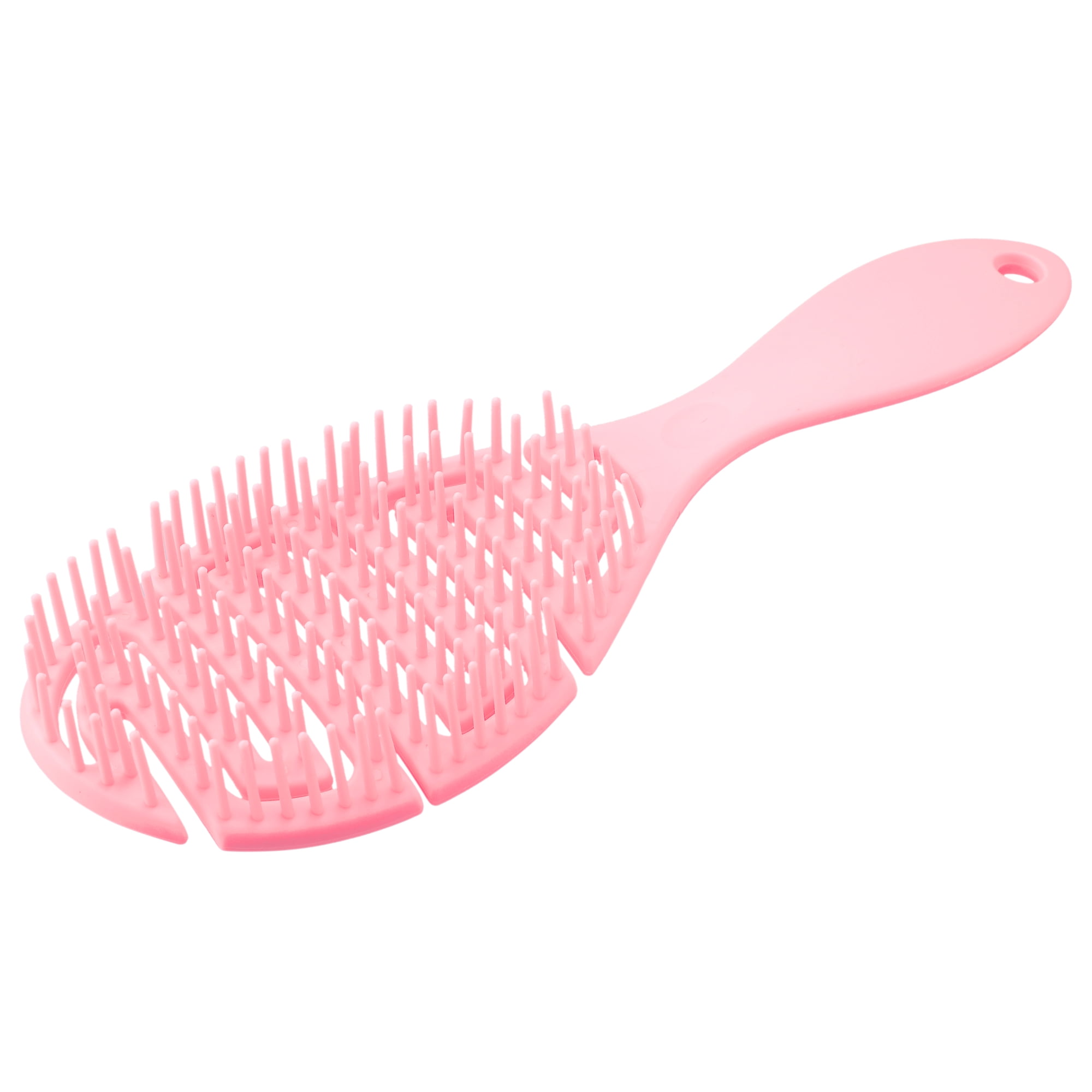 Unique Bargains Hair Comb Shower Detangler Need to Vent Detangling Brush Rubber Pink