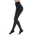 thumbnail image 3 of Collants de Compression, Collants de Compression à Soutien Gradué, Bas de Compression pour Varices et Circulation. Noir Orteils Exposés, 3 of 6