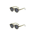 thumbnail image 3 of Dalazy 1/2/3/5 Rond à la Mode pour Femmes Élégant avec Lentille Polarisée Coussinets de Nez Réglables Lunettes Femmes C02 Boîte Vert Foncé 2 Pcs, 3 of 6