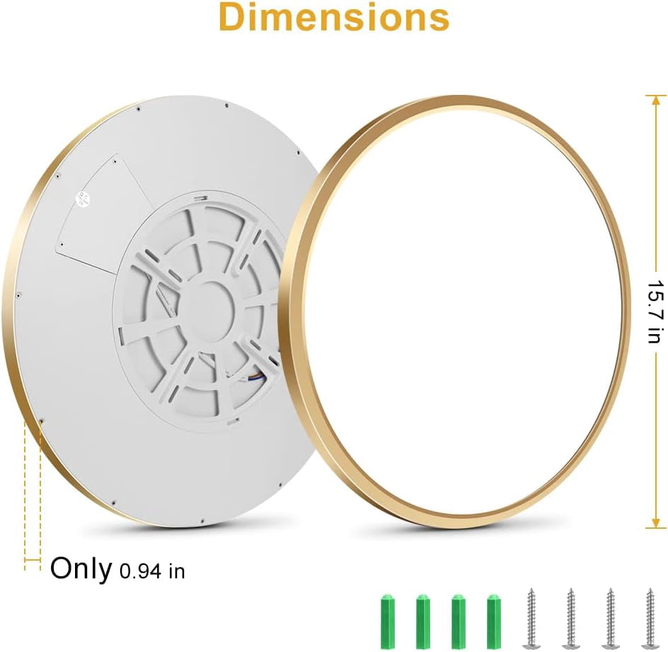 Flush Mount Ceiling Light Fixture , IP40, Flat Modern LED Ceiling Lights for Bedrooms, Living Rooms, Bathrooms, Stairwells