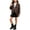 Brown, variant on THDHVS Toddler Jacket,Toddler Unisex Solid Faux Leather Zip Up Jacket Long Sleeve Casual,Jackets for Girls Brown 3-4 Years