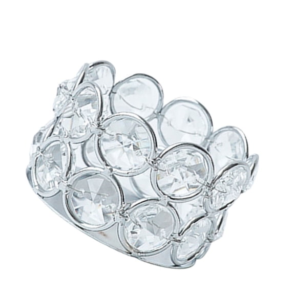 Necvior Crystal Votive Tealight Metal Candle Holder for Table Tenterpiece Small Bowl