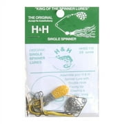 H&H Single Spin Spinner Bait, Yellow & Black, 3/8 oz
