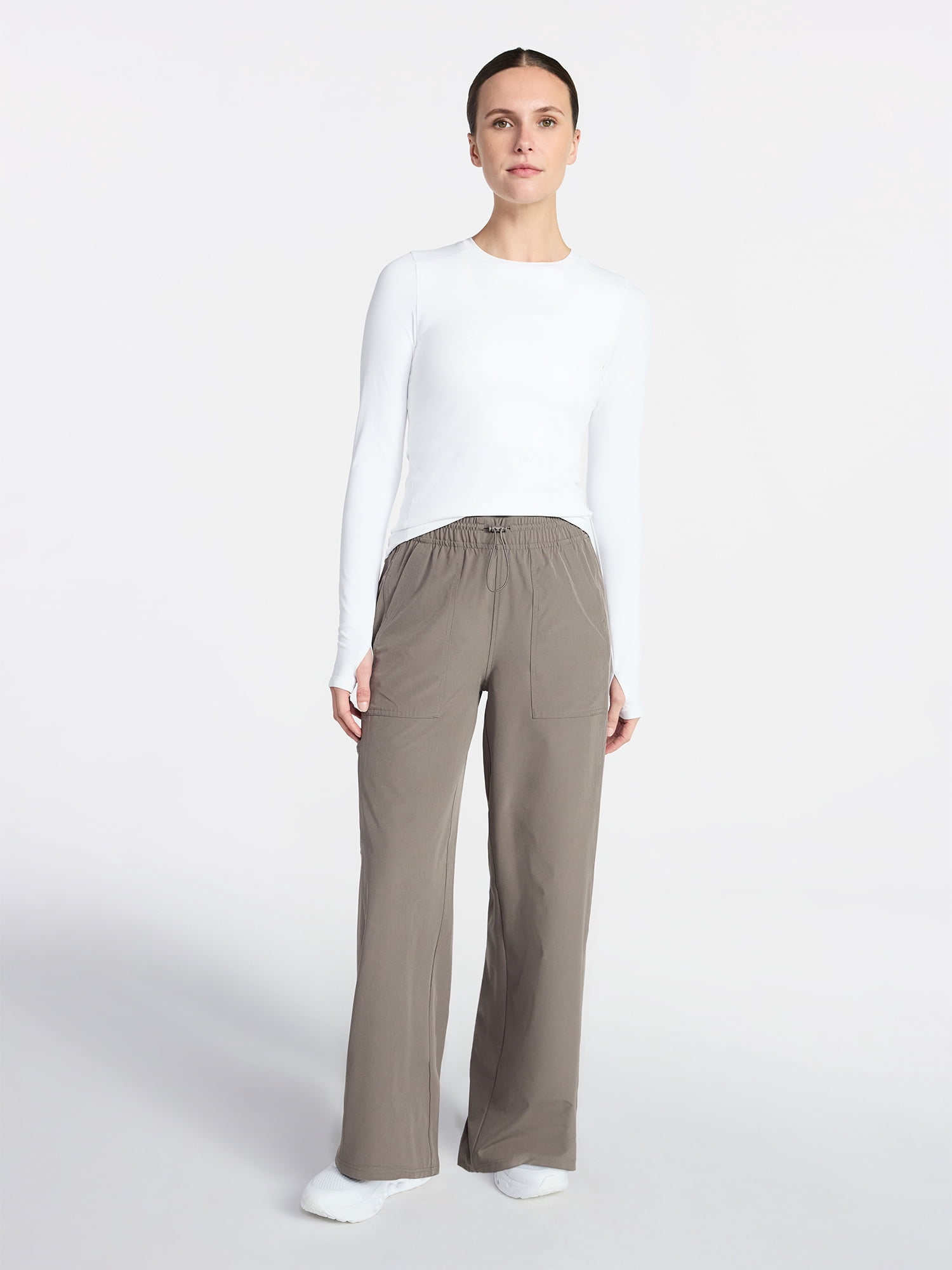 Avia Women's FeatherStretch Woven Wide Leg Pants, Sizes XS-XXXL