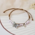 thumbnail image 5 of Aellinatey Butterfly Star Pendant Woven Bracelet Adjustable Size Fashion Ceramic Bead, 5 of 15