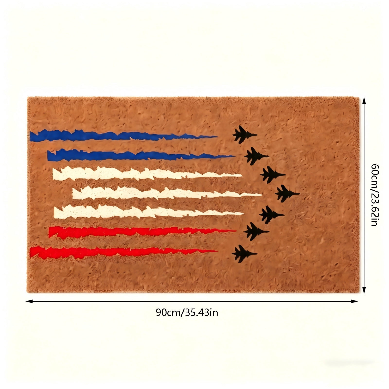 4th of July Door Mat Patriotic Outdoor Doormat 250th Anniversary Doormat Decor USA 4th of July Rug Red White and Blue Welcome Mat for Independence Day Porch Decor,90x60cm