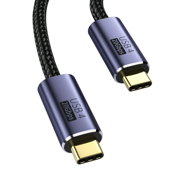 20Gbps 8K 60Hz Cable cargador PD 100W USB 4.0 Tipo-C Cable de datos de carga rápida