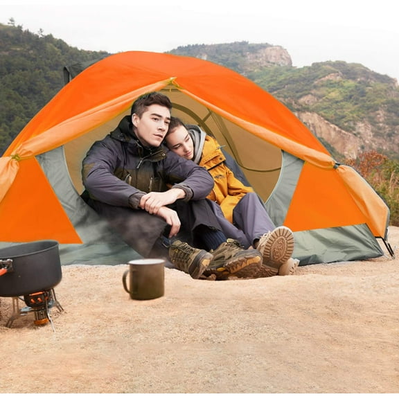 Lightweight 2/4 Person Camping Tent Waterproof Windproof Double  Easy Setup for Family Hiking Travel