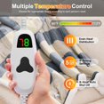 thumbnail image 3 of PMONPA Wearable Heated Throw Blanket for Adult, Electric Heated Wrap Poncho Shawl with Pockets, 6 Heating Levels & 2 to 10 Hours Time Settings, 51" x 61", Blue, 3 of 7