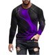 thumbnail image 2 of Blusas y camisas de manga larga con cuello redondo para hombre, blusa informal de manga larga con cuello redondo y estampado., 2 of 5
