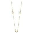 thumbnail image 5 of Primal Gold 14 Karat Yellow Gold Freshwater Cultured Pearl and Bead 3 Station 16-inch with 2 Inch Extension Necklace, 5 of 5