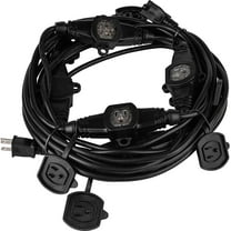 SB16-32 32.5 ft 16/3 Heavy Duty Extension Cord, Multi-Outlet Indoor Outdoor Power Extension Cord