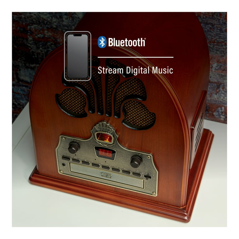 Crosley Cathedral Radio CD Player with Bluetooth & AM/FM, AC