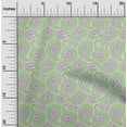thumbnail image 2 of oneOone Georgette Viscose Green Fabric Asian Paisley Block Craft Projects Decor Fabric Printed By The Yard 42 Inch Wide, 2 of 5