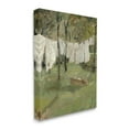thumbnail image 3 of Classic Clothesline Yard Scene Landscape Painting Gallery Wrapped Canvas Print Wall Art, 3 of 7