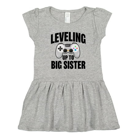 

Inktastic Leveling Up to Big Sister Gift Toddler Girl Dress
