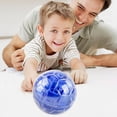 thumbnail image 2 of Blue Transparent Maze Ball, With Metal Beads And Challenging Labyrinth, Portable Puzzle Game For Mental Stimulation, 2 of 6