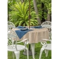 thumbnail image 3 of Outdoor Tablecloth with Umbrella Hole for Patio/Picnic/Party/Camping, Khaki Boho Waterproof Table Cloth Round Cover Washable, Middle Century Modern Abstract Art (Dia 60"), 3 of 8