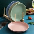 thumbnail image 4 of Platos de paja de trigo, platos de cena ligeros e irrompibles, juego de platos aptos para lavavajillas y microondas (paquete pequeño de 4), 4 of 5