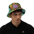 thumbnail image 6 of Kdxio Reflective Bucket Hat - Hippie Style Print Bucket Hat for Men,Women, 6 of 9