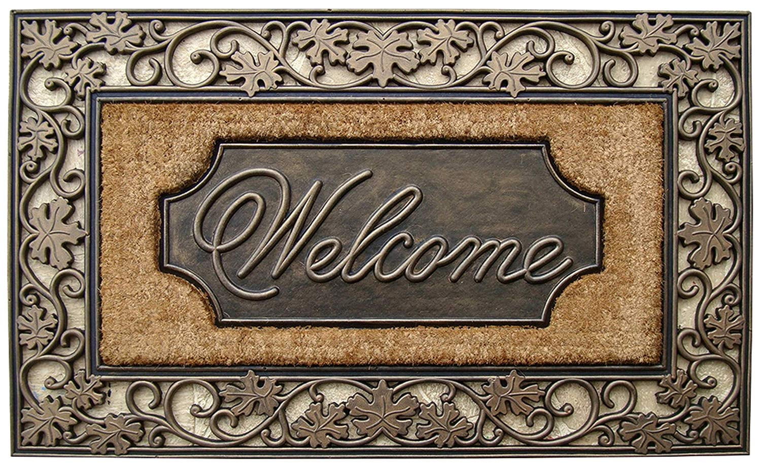 Photo 1 of A1HC First Impression Rubber and Coir Dirt Trapper Heavy Weight 18X30 Welcome Doormat