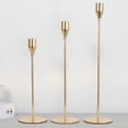 thumbnail image 2 of Juego de 3 Candelabros Decorativos Bsvklp Metal Dorado, 2 of 8