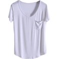 thumbnail image 4 of NP Camiseta de Manga Corta con Cuello en V Suelta para Mujer Grande Verano, 4 of 5