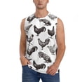 thumbnail image 2 of Lsque Funny Chicken Print Men's Cotton Blend Sleeveless Muscle Shirts (S-3XL)- Moisture Wicking, Odor Protection, UPF 30+,3X-Large, 2 of 8